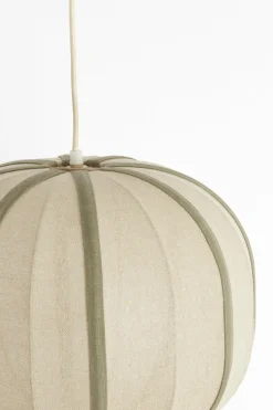 Light en Living Hanglamp Ø40x30 cm ESMIRIA naturel+olijfgroen Online