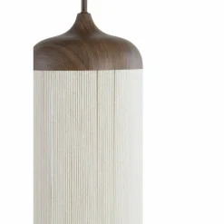 Light en Living Hanglamp 3L 90x22x32 cm DANIA hout print d bruin+touw crème Online