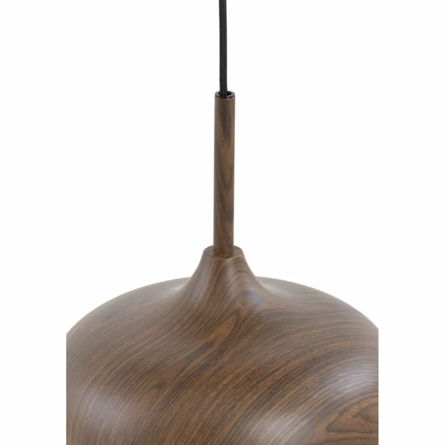 Light en Living Hanglamp 3L 90x22x32 cm DANIA hout print d bruin+touw crème Online