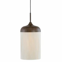 Light en Living Hanglamp 3L 90x22x32 cm DANIA hout print d bruin+touw crème Online
