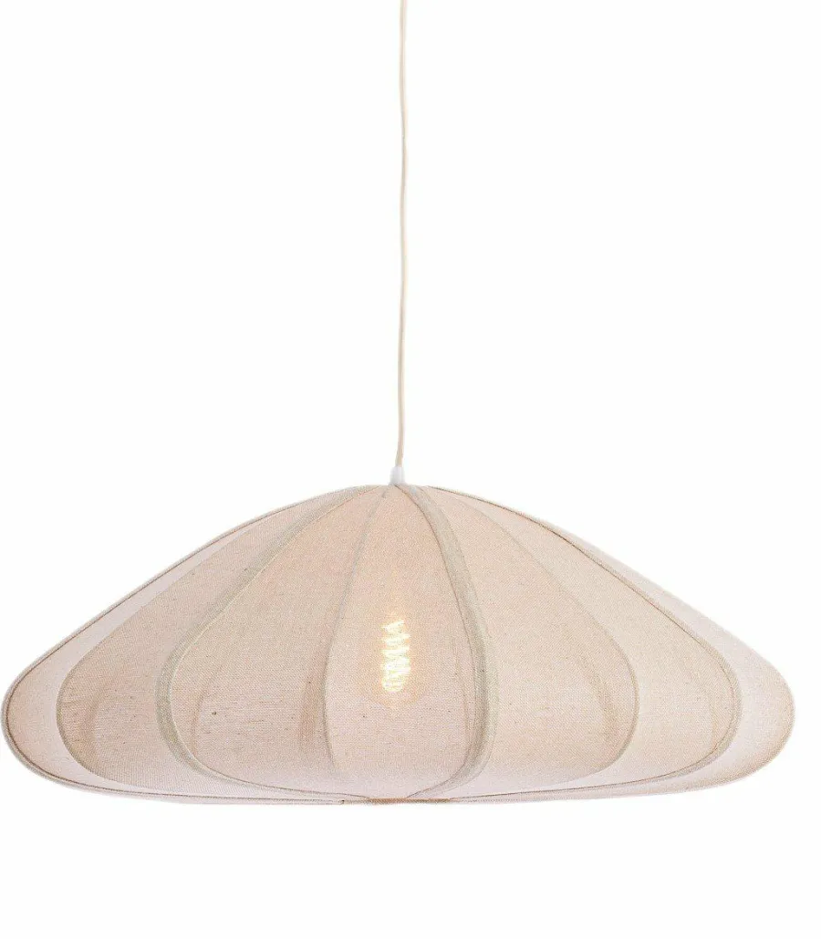 Light en Living Hanglamp Ø64X25 Cm Cesano Jute Natural Outlet