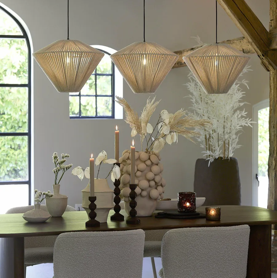 Light en Living Hanglamp 3L 120x42x130 cm FELIDA crème New