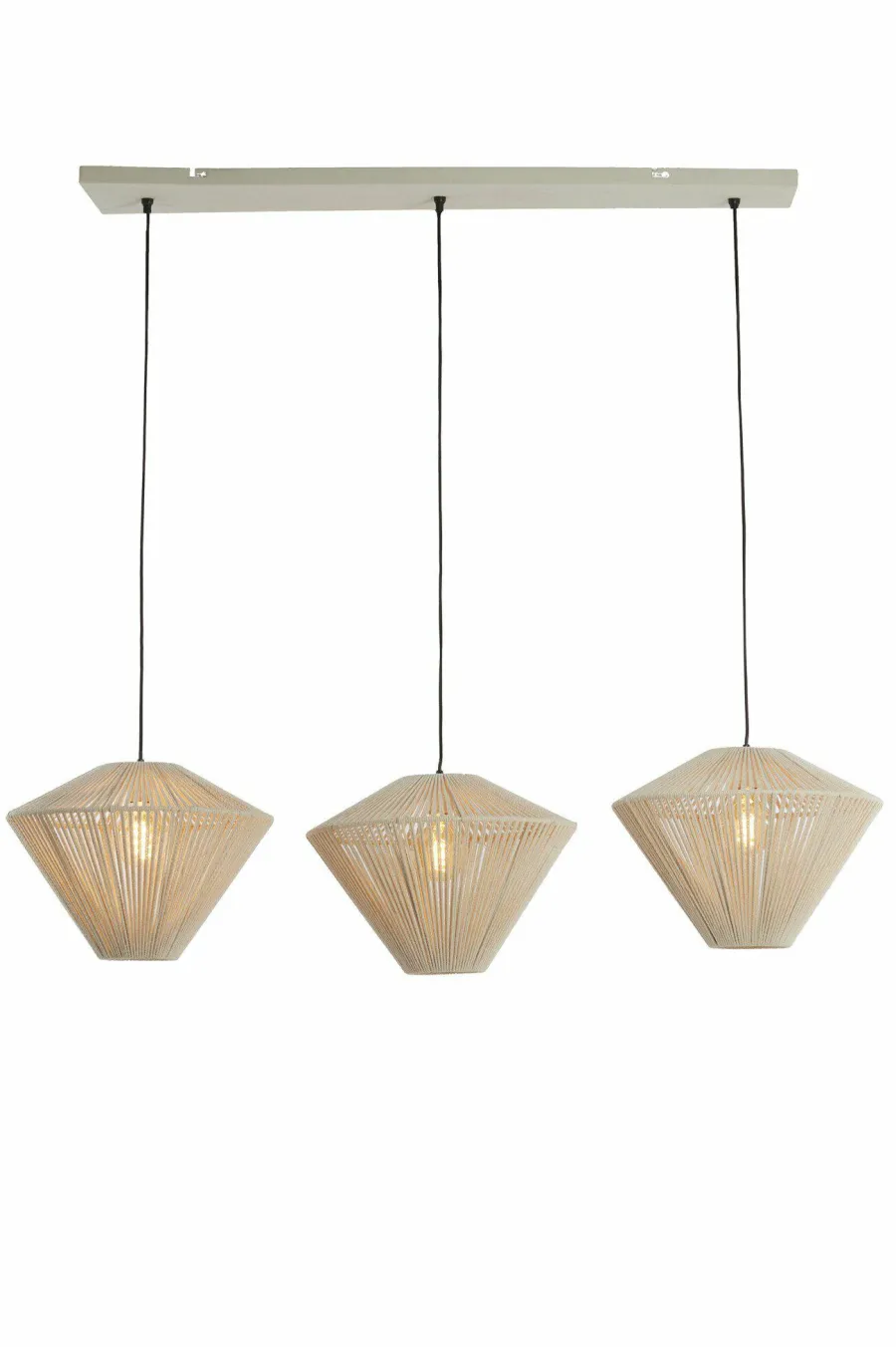 Light en Living Hanglamp 3L 120x42x130 cm FELIDA crème New
