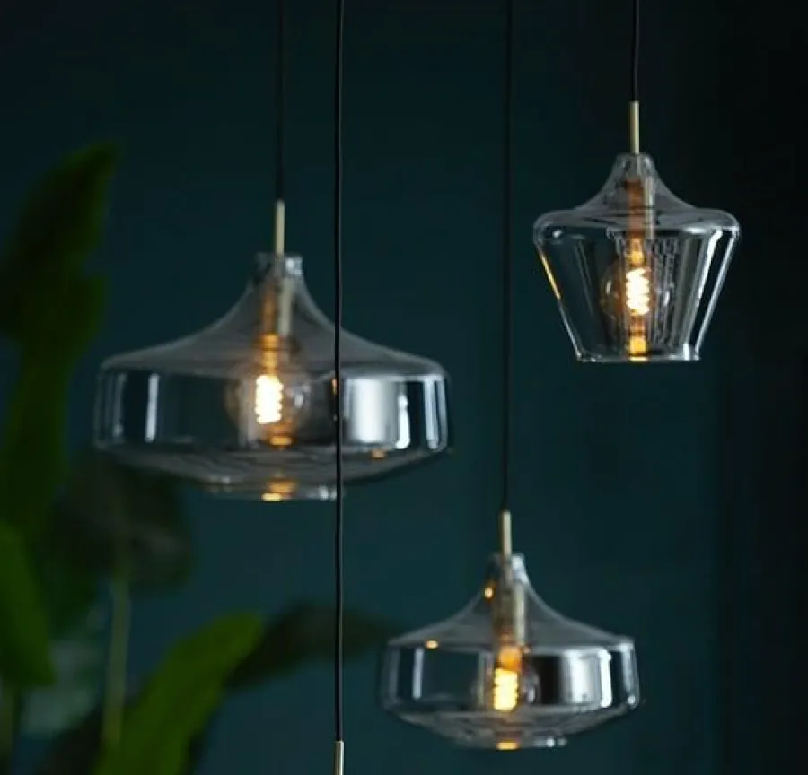 Light en Living Hanglamp Ø29,5x21 cm SOLNA antiek brons+smoke glas Discount