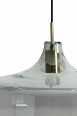 Light en Living Hanglamp Ø29,5x21 cm SOLNA antiek brons+smoke glas Discount