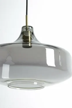 Light en Living Hanglamp Ø29,5x21 cm SOLNA antiek brons+smoke glas Discount