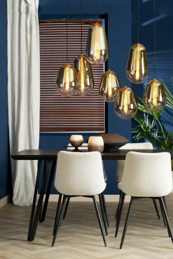 Light en Living Hanglamp 7L 100x35x69 cm MAEVE glas goud-helder+goud Best