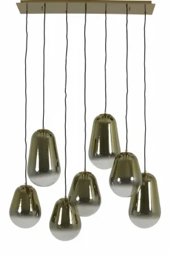 Light en Living Hanglamp 7L 100x35x69 cm MAEVE glas goud-helder+goud Best