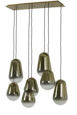 Light en Living Hanglamp 7L 100x35x69 cm MAEVE glas goud-helder+goud Best