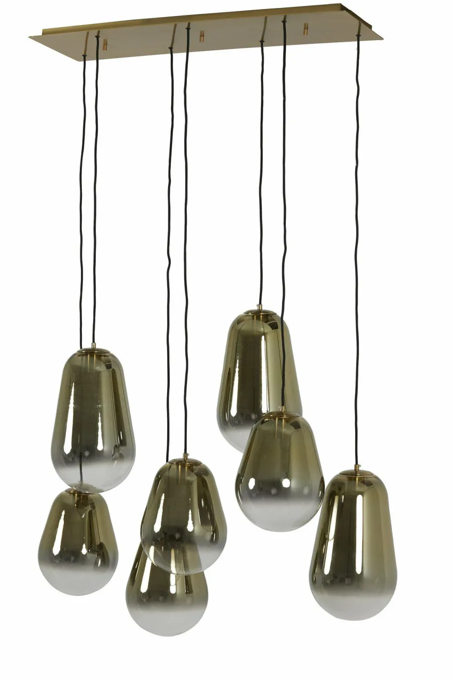 Light en Living Hanglamp 7L 100x35x69 cm MAEVE glas goud-helder+goud Best