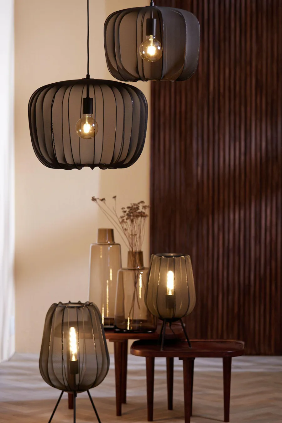 Light en Living Hanglamp Ø40x30 cm PLUMERIA zwart Best