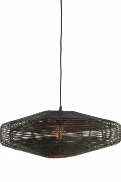 Light en Living Hanglamp Ø60x21 cm MATAKA rotan donker bruin New