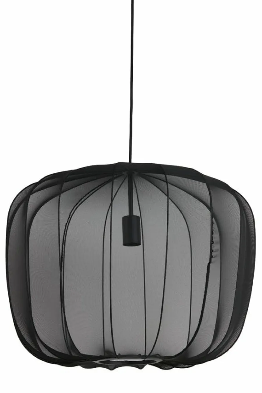 Light en Living Hanglamp Ø60x45 cm PLUMERIA zwart Outlet