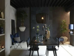 Light en Living Hanglamp Ø60x45 cm PLUMERIA zwart Outlet