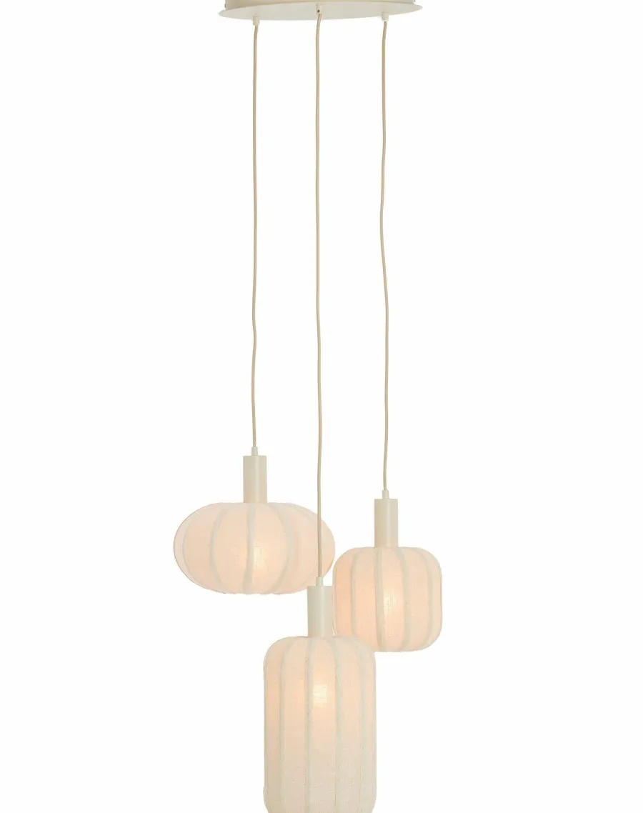 Light en Living Hanglamp 3L Ø38x34 cm TUFIA linnen cream