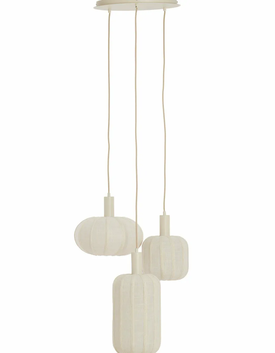 Light en Living Hanglamp 3L Ø38x34 cm TUFIA linnen cream