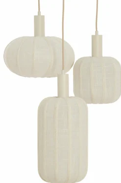 Light en Living Hanglamp 3L Ø38x34 cm TUFIA linnen cream