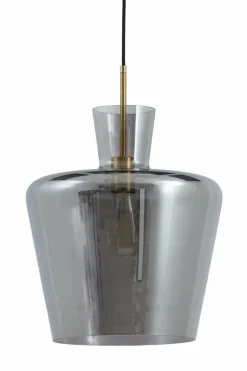 Light en Living Hanglamp Ø35x43 cm MYLES smoke glas+antiek brons Best
