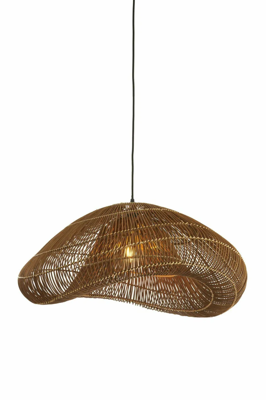 Light en Living Hanglamp 54x52,5x30,5 cm JANZUR rattan donkerbruin Best