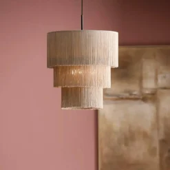 Light en Living Hanglamp 3L Ø45x50 cm MALAIKA taupe Best