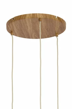 Light en Living Hanglamp 3L Ø35x32 cm DANIALO hout print naturel+touw crème Sale