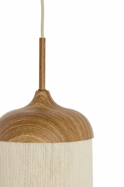Light en Living Hanglamp 3L Ø35x32 cm DANIALO hout print naturel+touw crème Sale