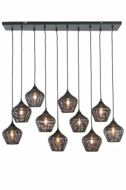 Light en Living Hanglamp 10L 120x25x29,5 cm ALVARO mat zwart Best