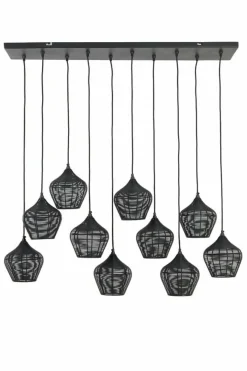 Light en Living Hanglamp 10L 120x25x29,5 cm ALVARO mat zwart Best