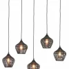 Light en Living Hanglamp 5L 100x20x122 cm ALVARO mat zwart Sale