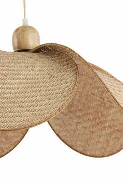 Light en Living Hanglamp Ø48x29 cm LAVRIO webbing naturel+hout Clearance