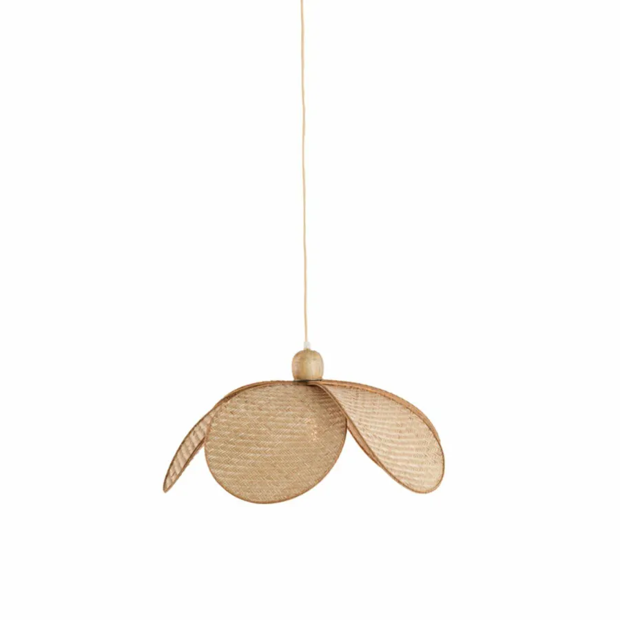 Light en Living Hanglamp Ø48x29 cm LAVRIO webbing naturel+hout Clearance