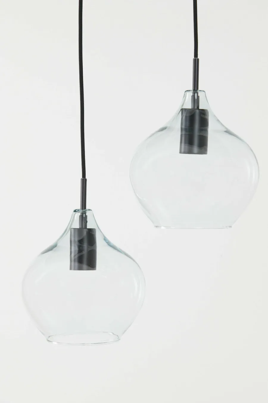 Light en Living Hanglamp 5L 104x20x120 cm RAKEL mat zwart+helder New
