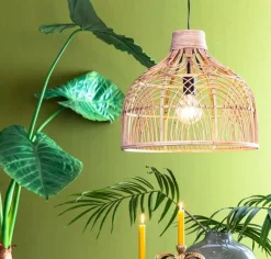 Light en Living Hanglamp Ø48x43 cm POCITA rotan naturel L