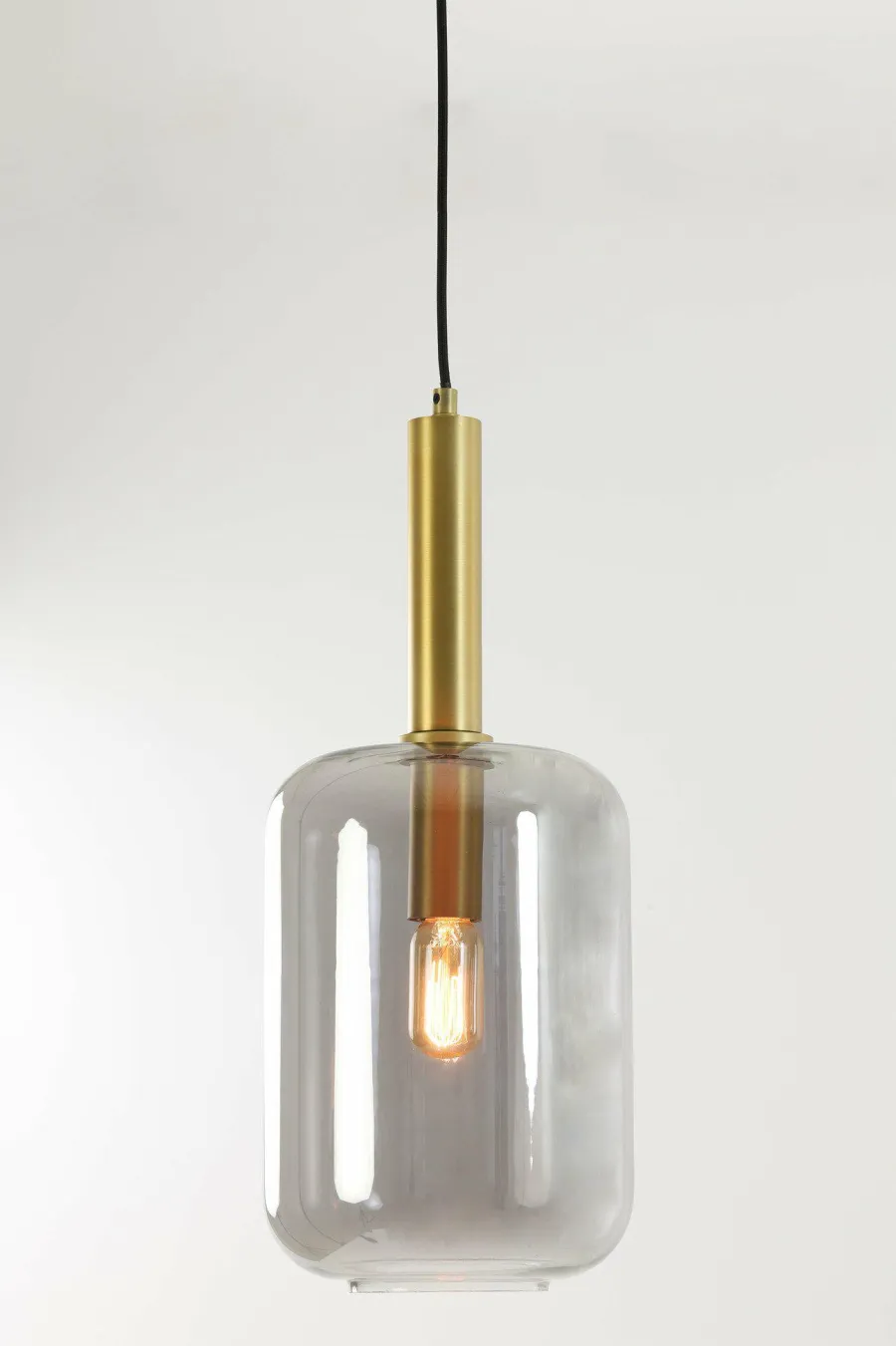 Light en Living Hanglamp Ø22x52 cm LEKAR antiek brons+smoke glas Online