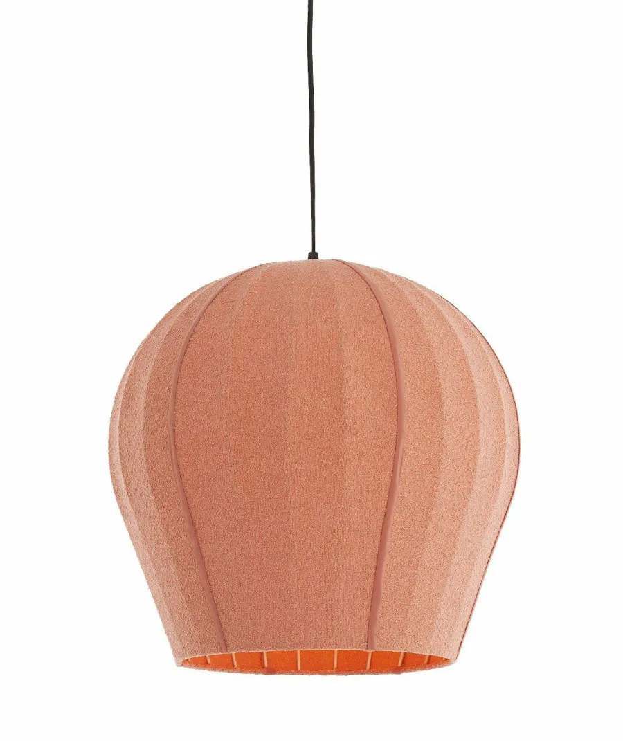 Light en Living Hanglamp Ø44x42 cm ZAGORI bouclé coral New