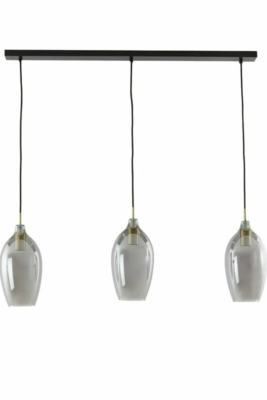 Light en Living Hanglamp 3L 100x16,5x32 cm LUKARO antiek brons+glas smoke