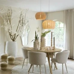 Light en Living Hanglamp Ø42x27 cm RAFAELLA raffia naturel Online