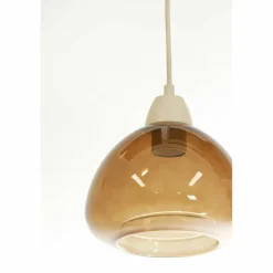 Light en Living Hanglamp 5L 104x19x14 cm BISHO glas bruin+zand Discount