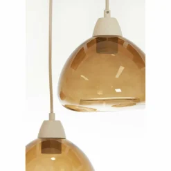 Light en Living Hanglamp 5L 104x19x14 cm BISHO glas bruin+zand Discount