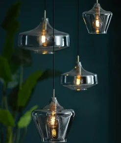 Light en Living Hanglamp Ø22x21 cm SOLLY antiek brons+smoke glas Sale