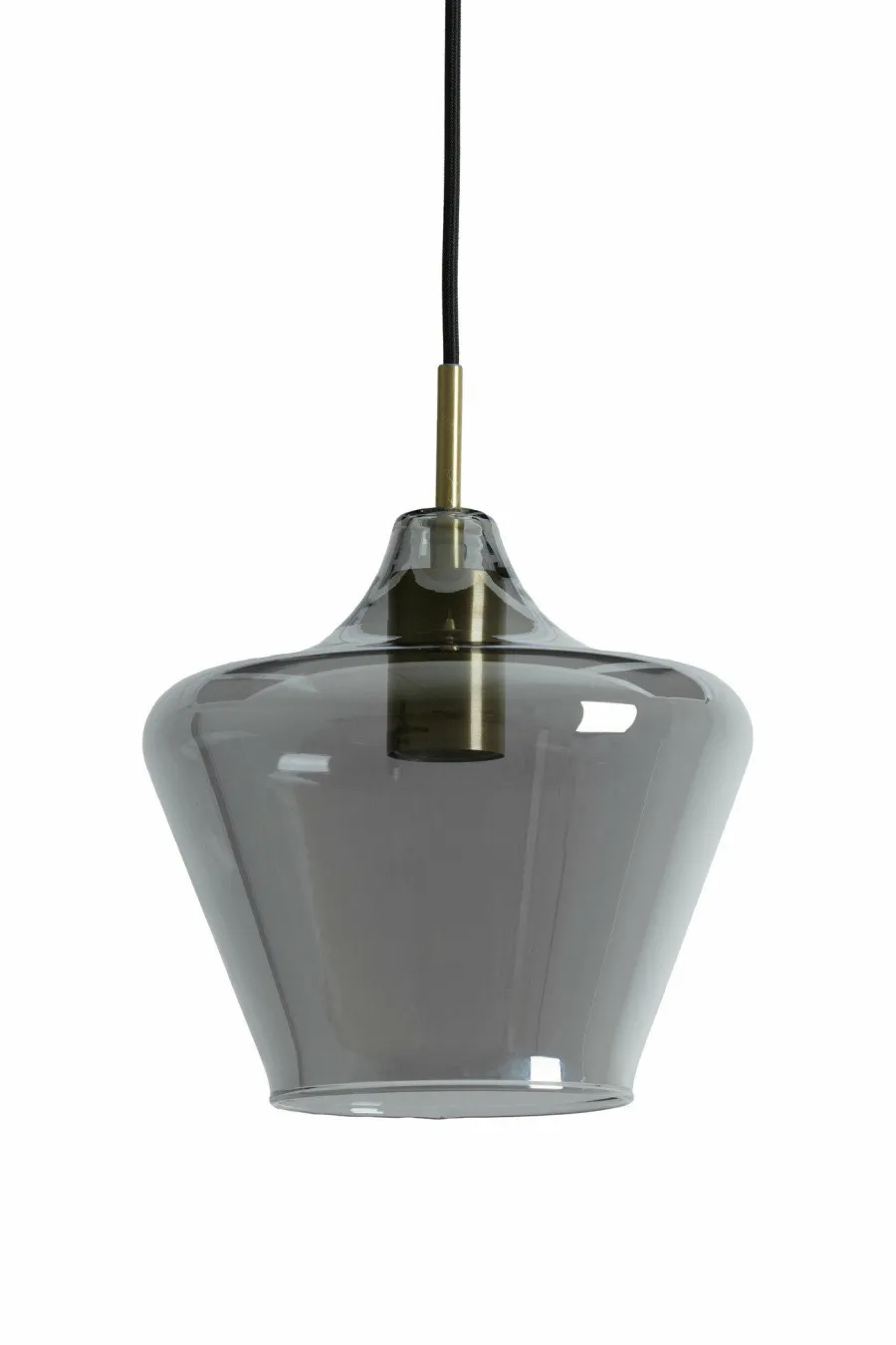 Light en Living Hanglamp Ø22x21 cm SOLLY antiek brons+smoke glas Sale