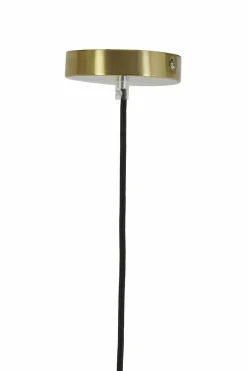 Light en Living Hanglamp MISTY goud+glas amber goud - 2 maten New