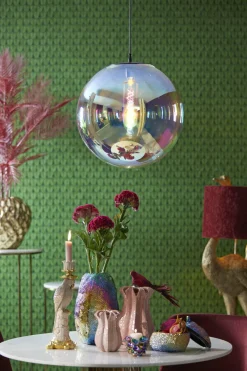 Light en Living Hanglamp MEDINA glas rainbow+zwart - 3 afmetingen Sale