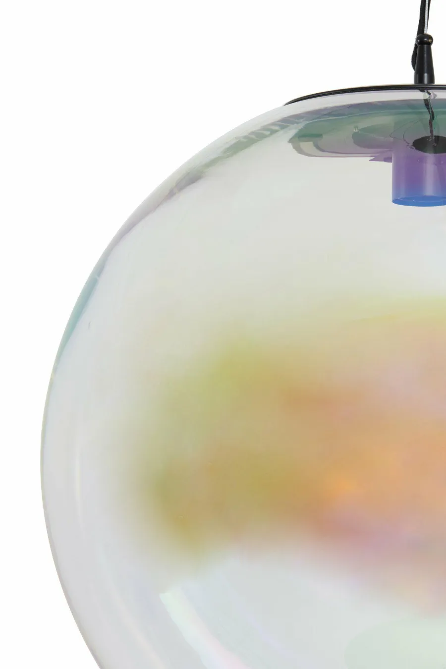 Light en Living Hanglamp MEDINA glas rainbow+zwart - 3 afmetingen Sale