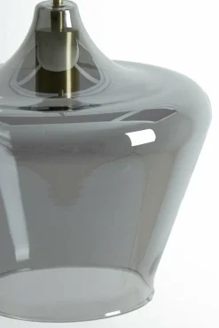 Light en Living Hanglamp Ø30x30 cm SOLLY antiek brons+smoke glas Outlet