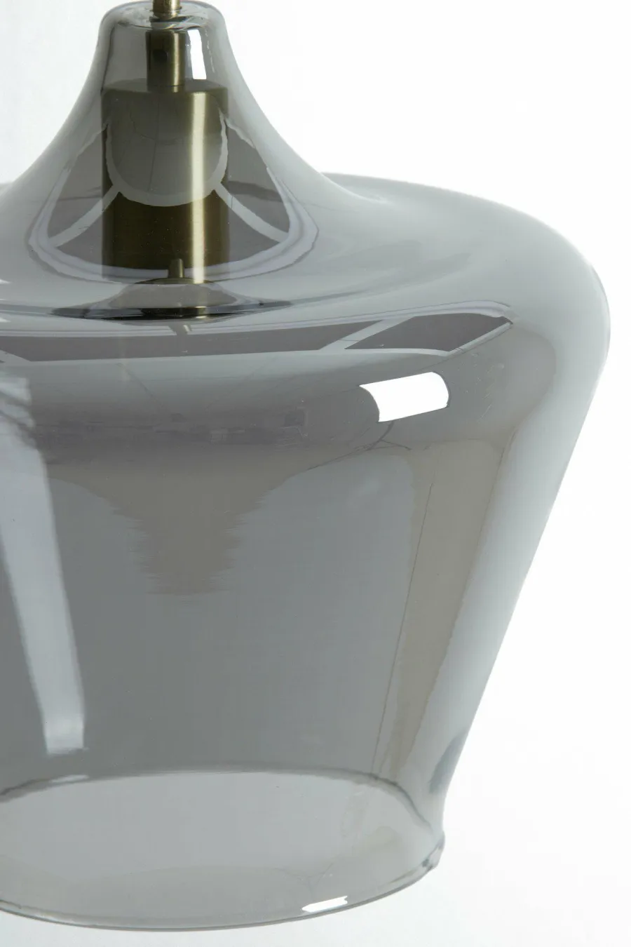 Light en Living Hanglamp Ø30x30 cm SOLLY antiek brons+smoke glas Outlet