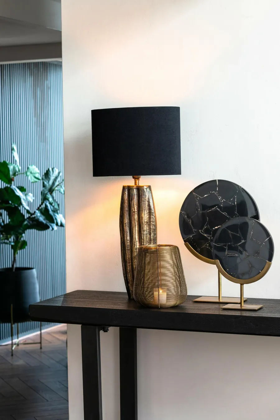 Light en Living Hurricane ADETA Goud medium Outlet
