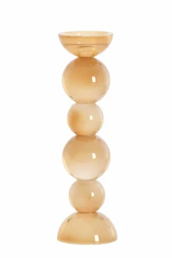 Light en Living Kaarsenhouder Ø9,5X34 cm ITINGA glas melk amber New