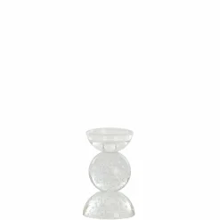 Light en Living Kaarsenhouder Ø9,5x15,5 cm ITINGA glas bubbel helder Discount