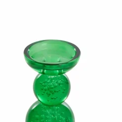 Light en Living Kaarsenhouder Ø10x26,5 cm ITINGA glas bubbel groen Clearance